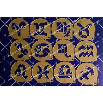 10寸/12星座(符號版)亞克力糖粉篩/亞克力篩粉模/蛋糕雕花/噴花模