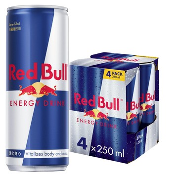 贈品 Red Bull 紅牛能量飲料 250ml 4罐/組 (0元加購)