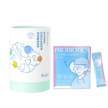 【Ruijia露奇亞】鋅酵母膠原蛋白粉30天份+晚安益生菌20包