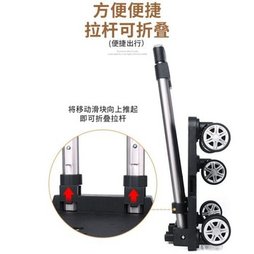 折疊小拉車萬向輪特大底板拉桿架加厚鋁合金書包音箱拉桿輕便