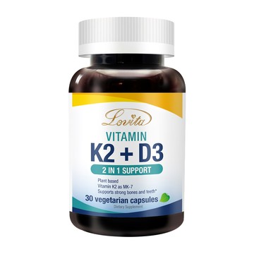Lovita 維生素K2 + D3素食膠囊  0.4g  30顆  1罐