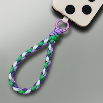 手機掛繩短款手腕繩手工編織繩藝掛件手提便攜多彩掛墜手機鏈男女款加粗加固結實耐用掛鏈手機殼通用防丟吊繩