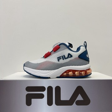 FILA 中童 休閒運動鞋 白色 旋鈕 足弓穩定 透氣散熱 彈性舒適 2-J826Z-129