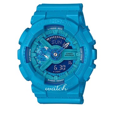 【CASIO 卡西歐 G-SHOCK 系列】送禮首選_早春新色_耐衝擊構造_世界時間(GMA-S110VC-2A)