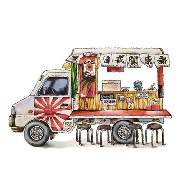 台灣市場-關東煮-市集餐車-數位微噴懷舊海報