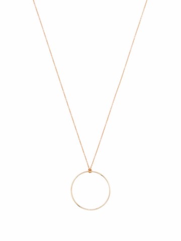 GINETTE NY - 18kt rose gold baby Circle on chain necklace - women - 18kt Rose Gold - One Size - Pink