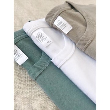 300g純棉t恤重磅碳素磨毛打底衫男秋季百搭精梳棉純色基礎款長袖