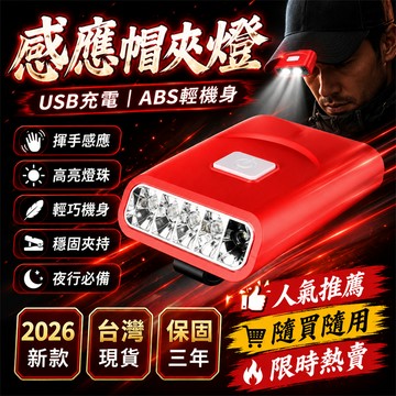 全網最低價💪跑步帽夾燈 運動燈 騎行夾帽燈 感應夾帽燈 頭戴式頭燈 強光頭燈 夜釣燈 露營燈 跑步燈 夾帽燈 智能感應燈