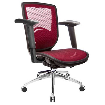 GXG 短背全網 電腦椅 鋁腳 2D後靠滑面扶手 TW-81Z6 LU2JM