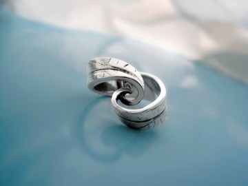 S Lee-925銀 手作 捲草系列-S粗草戒