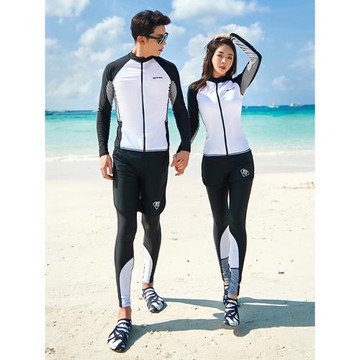 防曬速干潛水服男分體長袖長褲浮潛水母衣情侶保暖游泳衣女沖浪服