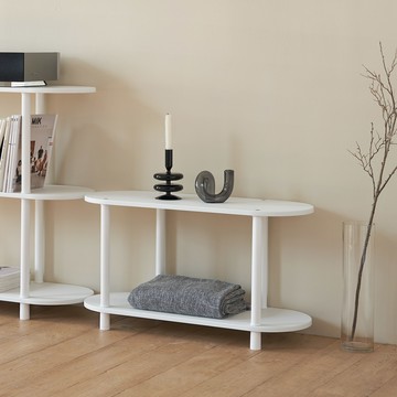 ROOM&HOME 單圓置物架  白色  2層  800 x 300 x 440 mm