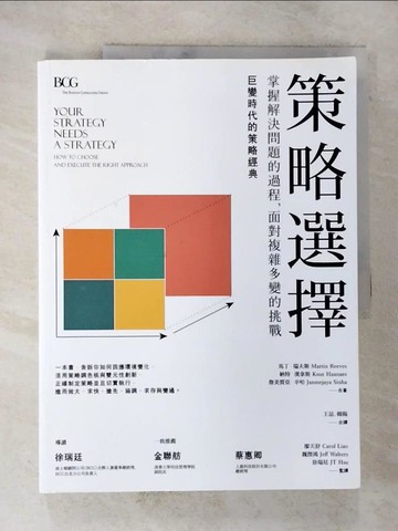 【書寶二手書T9／財經企管_UNM】策略選擇-掌握解決問題的過程，面對複雜多變的挑戰_馬丁‧瑞夫斯