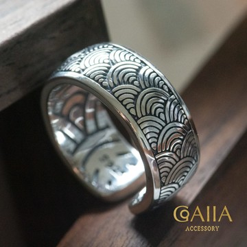 S925。波浪 銀戒 | SH