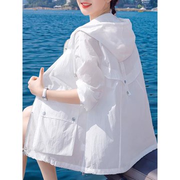 防曬衣女款2026新款夏季冰絲薄款透氣百搭防曬服寬松休閑開衫外套