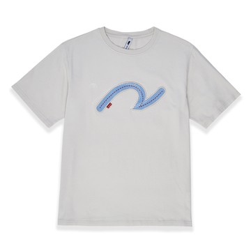 5th STREET｜男裝｜牛仔LOGO短袖T恤｜杏色