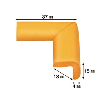 【日本CAR-BOY】尖角防護軟墊(極細)(黃)(幫危險尖角加上柔軟防護)