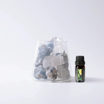 【Montagne】藍混晶｜富士山晶礦杯透明款（不贈杯蓋）｜佛手柑10ml _廠商直送