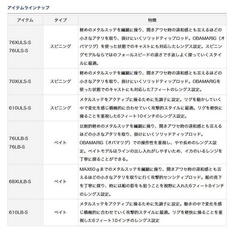 ダイワ エメラルダス IM（イカメタル）(610ULS-S) (スピニングロッド