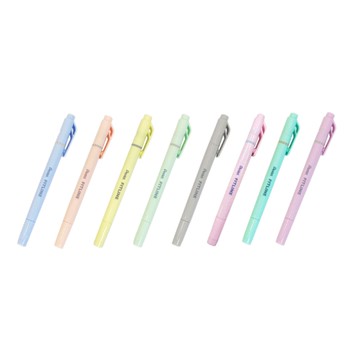 飛龍Pentel SLW11P 粉彩雙頭螢光筆-藍/桔/黃/綠/灰/粉紅/淺藍綠/紫