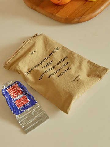 Vintage Cotton Travel Pouch [Yellow]