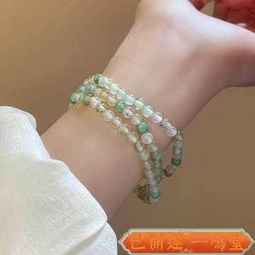 已開運過爐🙏一鳴堂🙏送招財符新中式多圈串珠手鏈女2025新款民族風手串高級感複古風氣質手飾品
