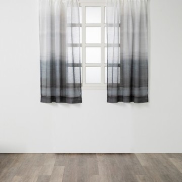 艾禮思仿麻印花半腰窗紗165x270 漸層灰