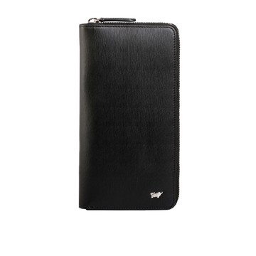 BRAUN BUFFEL HOMME-M系列21卡拉鍊長夾-黑色/BF306-305-BK