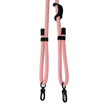 YADI 亞第 多功能雙鉤可調式編織掛繩 附不鏽鋼製掛繩墊片 LSA4-160  玫瑰粉  1組