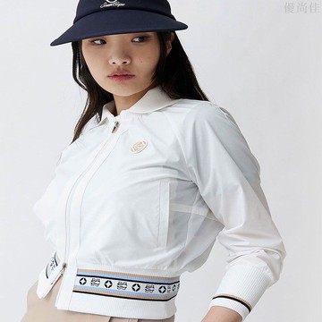 southcape高爾夫女裝24秋季款翻領拉鏈長袖外套休閒