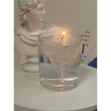 ins香薰蠟燭創意懸浮冰山玻璃杯燭臺臥室床頭裝飾擺件少女心禮物