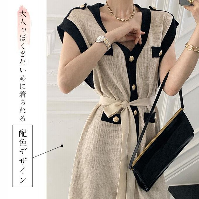 ジレ ベスト レディース ジレワンピース 2way きれいめ トレンド かわいいベージュ ブラック フリーサイズ ジレ ベスト レディース ジレワンピース 2way きれいめ トレンド
