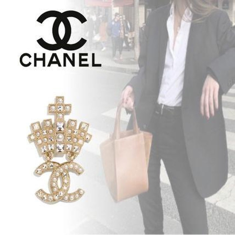 価格交渉可能です】シャネル CHANEL ブローチ メタル パール＆ストラス