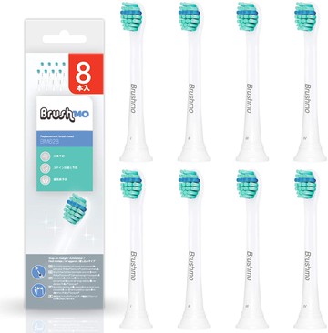 【日本代購】BRUMo 清洁刷 Philips Sonicare 替换刷头 对应迷你尺寸 8支装