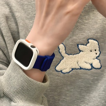 適用於 Apple watch S11 10 9 8 7 6 真我錶帶+防摔殼 蘋果42 44 45 46mm腕帶
