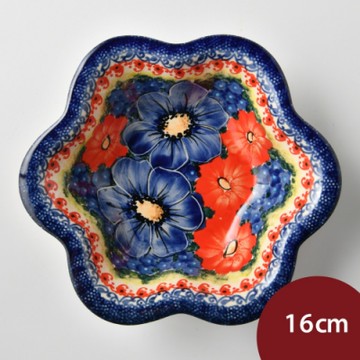 波蘭陶 仲夏紫蜜系列 花型深盤 16cm 波蘭手工製