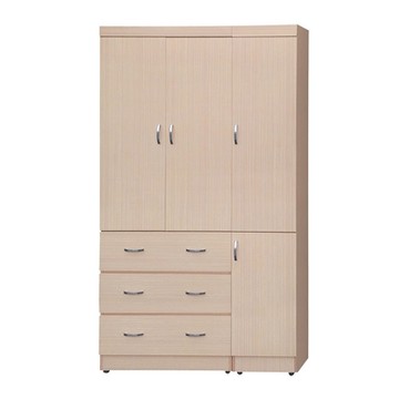 AS DESIGN 雅司家具-謝維白橡4×7尺衣櫥-120.4×60×204cm