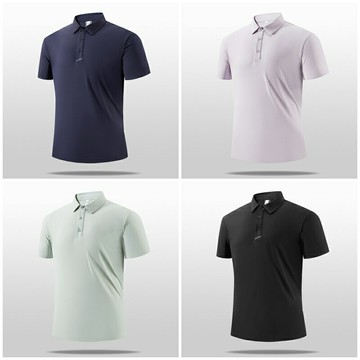 現貨+預購 男涼感POLO衫短袖上衣T恤高爾夫衫夏季冰感速乾透氣高彈休閒翻領-男裝4色74lg72【獨家進口】【米蘭精品】
