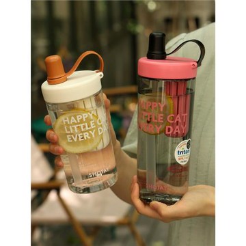 尚泰吸管杯女生高顏值成人tritan水杯茶水分離2025新款便攜式杯子