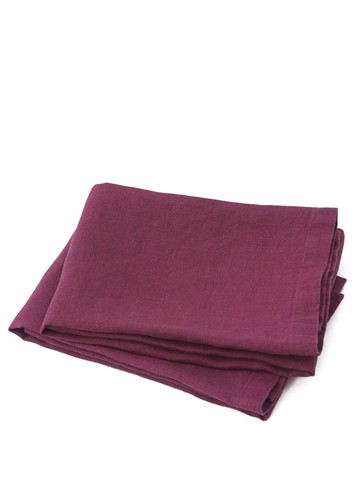 TEKLA - logo-patch linen glass towel - unisex - Linen/Flax - One Size - Red