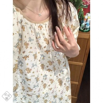 可可裡💎300斤嬰兒紗睡衣女春秋夏季睡裙ins風慵懶公主風休閒胖mm家居服