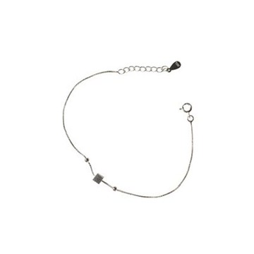 925純銀手鍊方塊手環-日韓時尚簡約百搭女飾品73qq10【獨家進口】【米蘭精品】