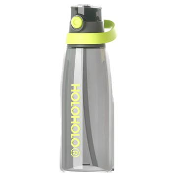 HOLOHOLO PILATES 大容量運動吸管水壺 Tritan杯身 耐熱0-100度  黑色  1L  1個