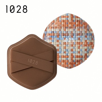 【新品上市】1028 多角雙織帶舒芙蕾粉撲+皮革編織舒芙蕾粉撲