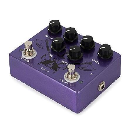 Caline Pedals Reverb Delay Effects Pedal Repeat Preamp Acoustic Electric Guitar Pedal True Bypass Metal Purple CP-80