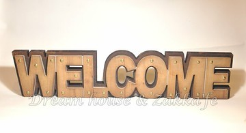 木製 Welcome 歡迎光臨 立牌/擺飾 ★ 大尺寸，超厚實 ★ 夢想家精品生活家飾