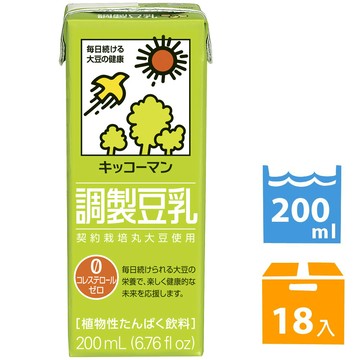 龜甲萬 龜甲萬調製豆乳 (200ml *18入)