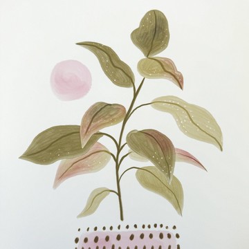 【微瑕特惠】【福利品】幾何 • 粉色花器 - 牆壁掛畫/玄關佈置