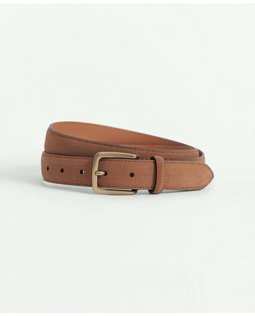 Brooks Brothers Men's Suede Dress Belt | Brown | Size 36
