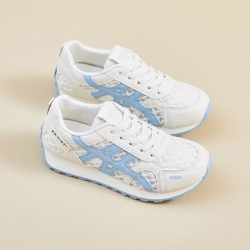 ins潮韓版新款阿甘鞋女2025夏季學生運動網面透氣休閑鞋厚底增高